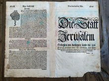 Load image into Gallery viewer, A rare map of the city of Jerusalem