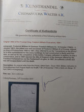Load image into Gallery viewer, Rare letter from Frederick William IV of Prussia